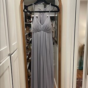 Azazie Light Gray Maxi Dress
